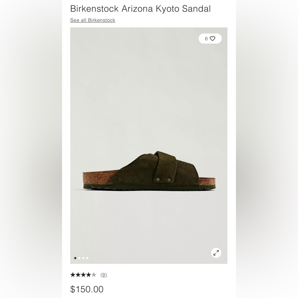 Birkenstock Arizona Kyoto sandal olive green